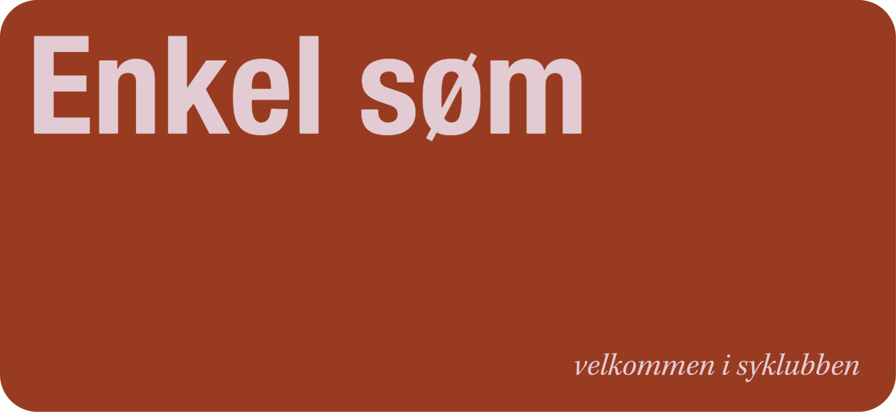 Enkel søm: nettkurset - gavekort med konvolutt (fysisk)