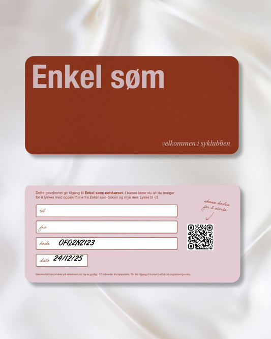 Enkel søm: nettkurset - digitalt gavekort