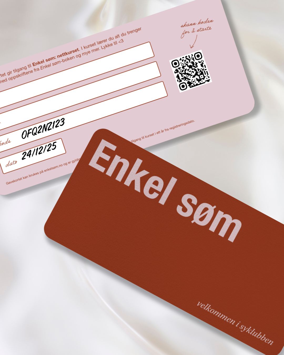 Enkel søm: nettkurset - gavekort med konvolutt (fysisk)